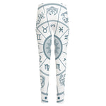 Zodiac Astrology Signs Print High-Waisted Pocket Leggings