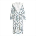 Zodiac Astrology Signs Print Hooded Bathrobe
