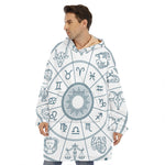 Zodiac Astrology Signs Print Hoodie Blanket