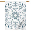 Zodiac Astrology Signs Print House Flag