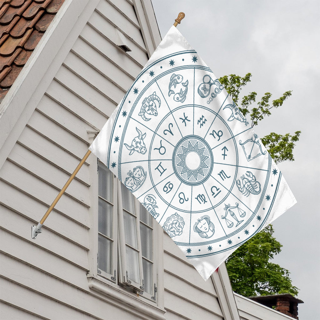 Zodiac Astrology Signs Print House Flag