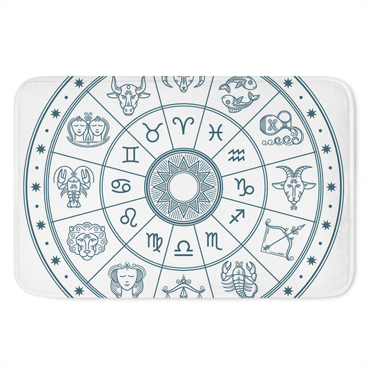 Zodiac Astrology Signs Print Indoor Door Mat