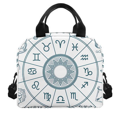 Zodiac Astrology Signs Print Insulated Lunch Bag