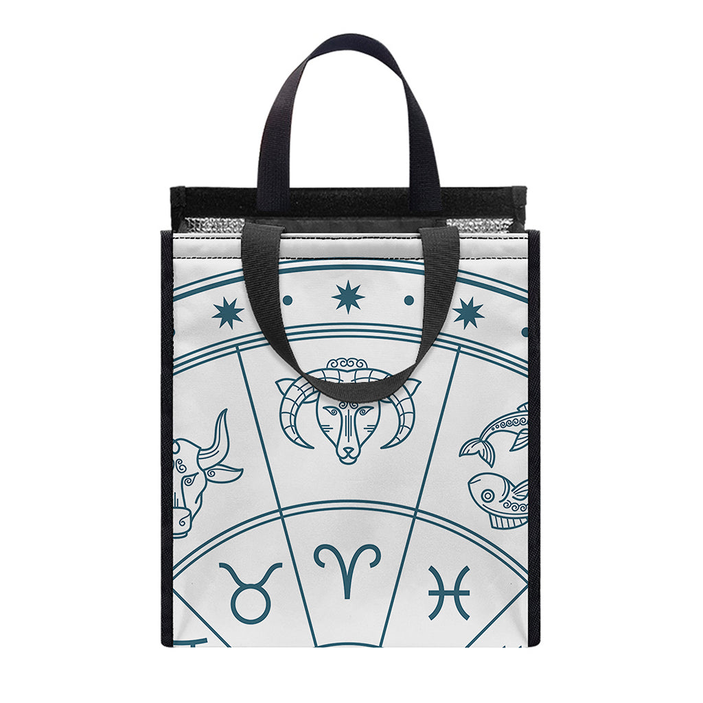 Zodiac Astrology Signs Print Insulated Lunch Tote
