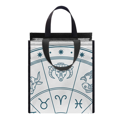 Zodiac Astrology Signs Print Insulated Lunch Tote