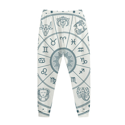 Zodiac Astrology Signs Print Jogger Pants
