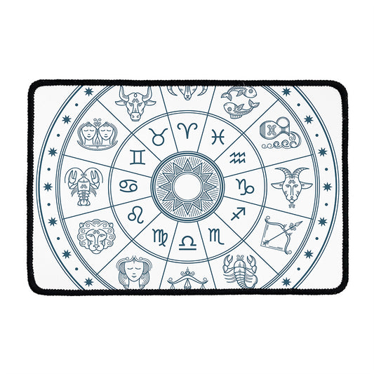 Zodiac Astrology Signs Print Kitchen Mat