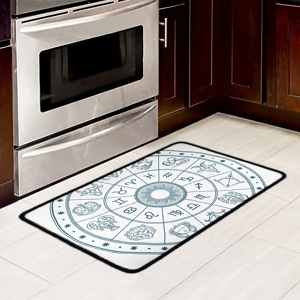 Zodiac Astrology Signs Print Kitchen Mat