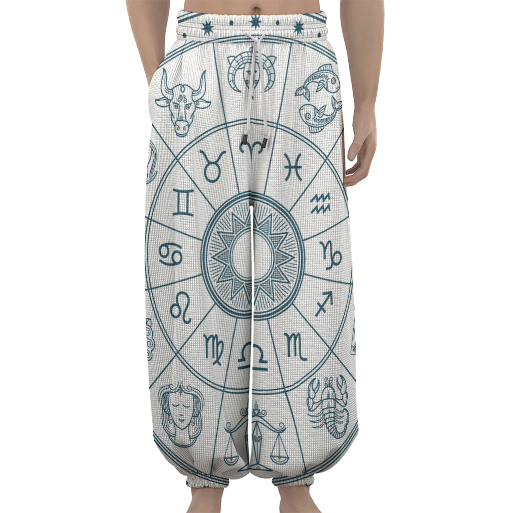 Zodiac Astrology Signs Print Lantern Pants