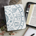 Zodiac Astrology Signs Print Leather Bible Cover