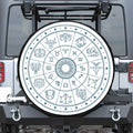 Zodiac Astrology Signs Print Leather Spare Tire Cover