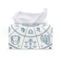 Zodiac Astrology Signs Print Leather Tissue Box Cover