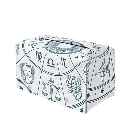 Zodiac Astrology Signs Print Leather Tissue Box Cover