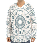 Zodiac Astrology Signs Print Long Sleeve Baseball Jersey