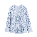 Zodiac Astrology Signs Print Long Sleeve Short Coat