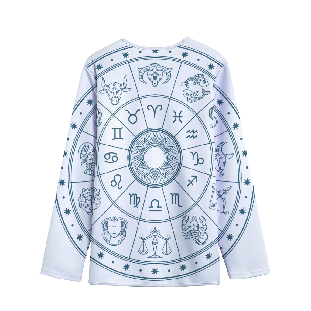 Zodiac Astrology Signs Print Long Sleeve Short Coat