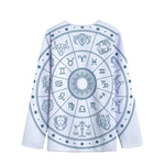 Zodiac Astrology Signs Print Long Sleeve Short Coat
