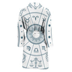 Zodiac Astrology Signs Print Men's Bathrobe