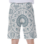 Zodiac Astrology Signs Print Men's Beach Shorts