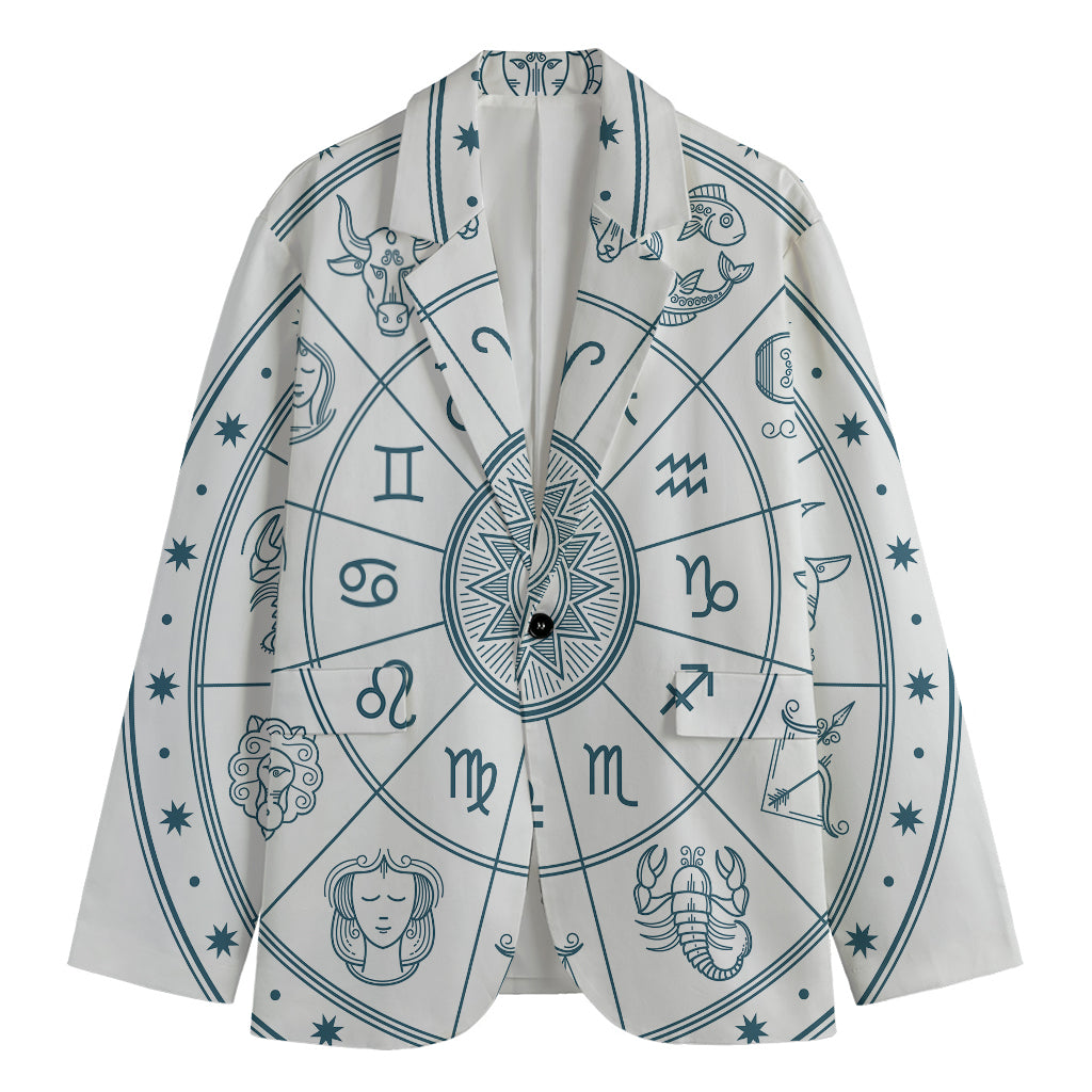 Zodiac Astrology Signs Print Men's Blazer