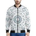 Zodiac Astrology Signs Print Men's Bomber Jacket
