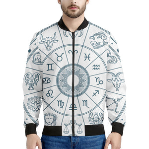Zodiac Astrology Signs Print Men's Bomber Jacket