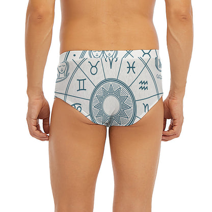 Zodiac Astrology Signs Print Men's Briefs