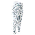 Zodiac Astrology Signs Print Men's Compression Pants