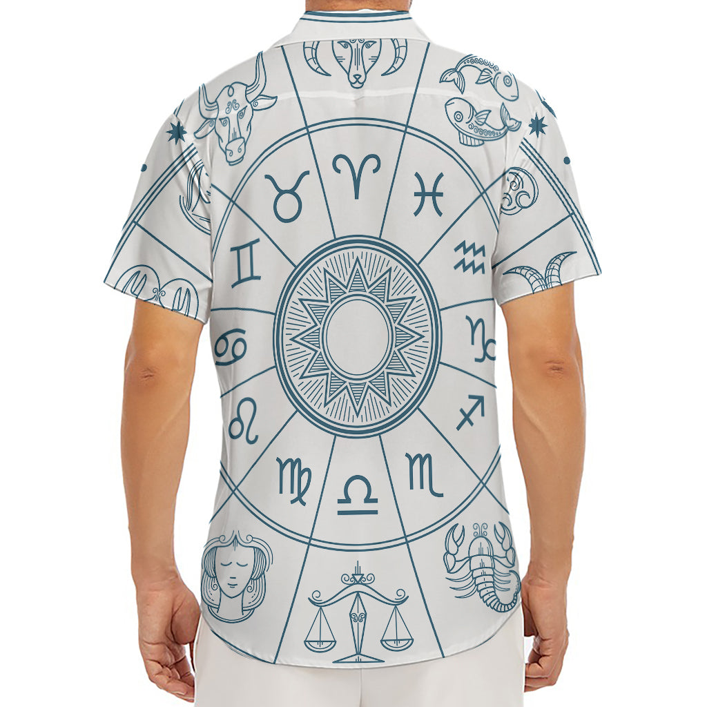 Zodiac Astrology Signs Print Men's Deep V-Neck Shirt