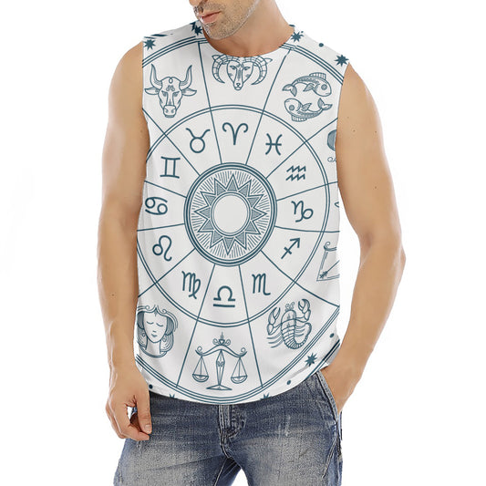 Zodiac Astrology Signs Print Men's Fitness Tank Top