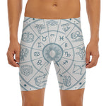 Zodiac Astrology Signs Print Men's Long Boxer Briefs