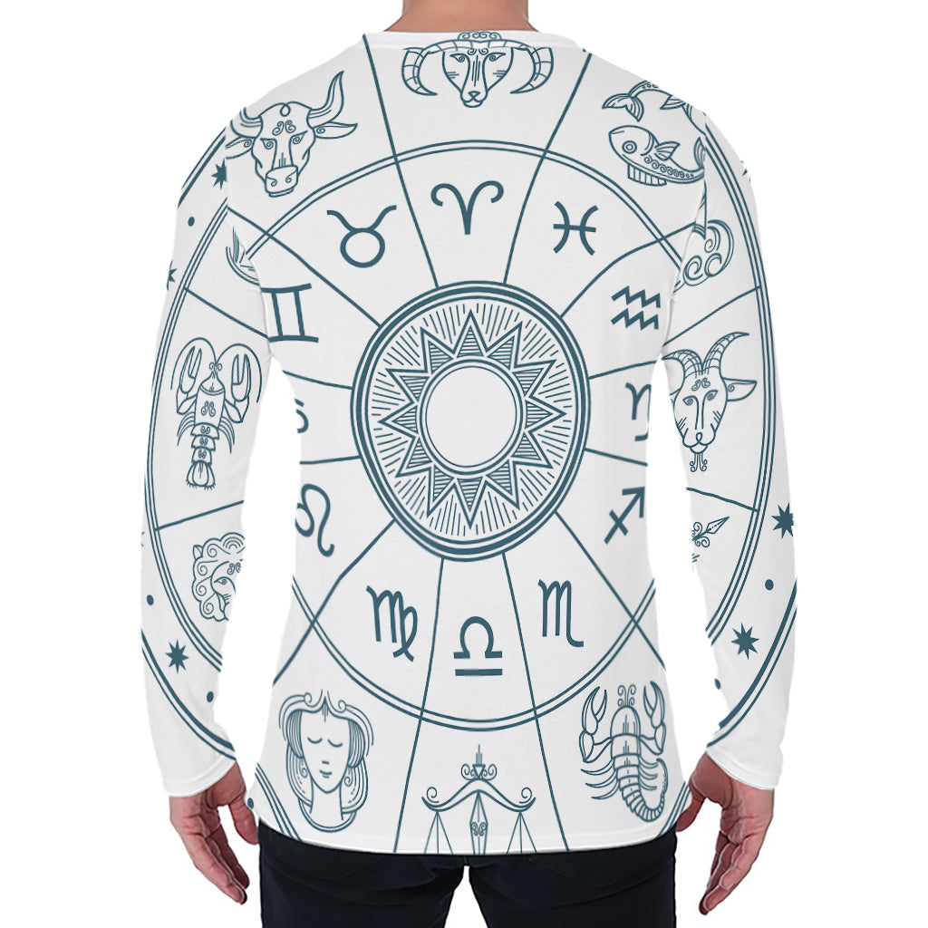 Zodiac Astrology Signs Print Men's Long Sleeve T-Shirt