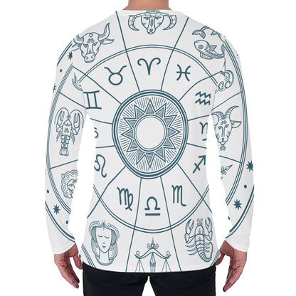 Zodiac Astrology Signs Print Men's Long Sleeve T-Shirt