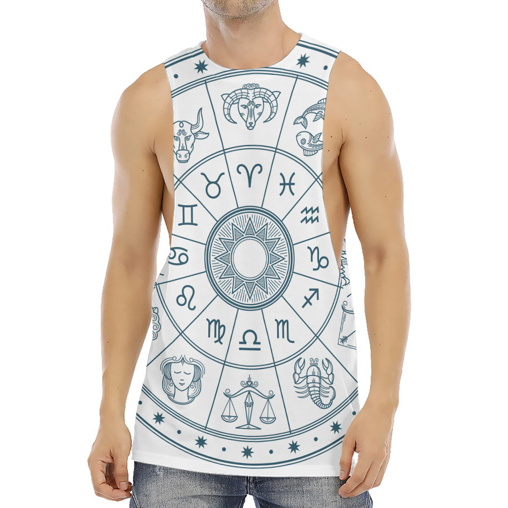 Zodiac Astrology Signs Print Men's Muscle Tank Top