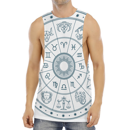 Zodiac Astrology Signs Print Men's Muscle Tank Top