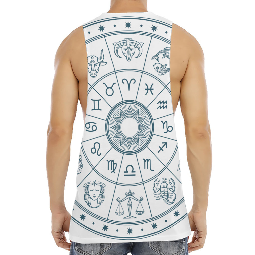 Zodiac Astrology Signs Print Men's Muscle Tank Top