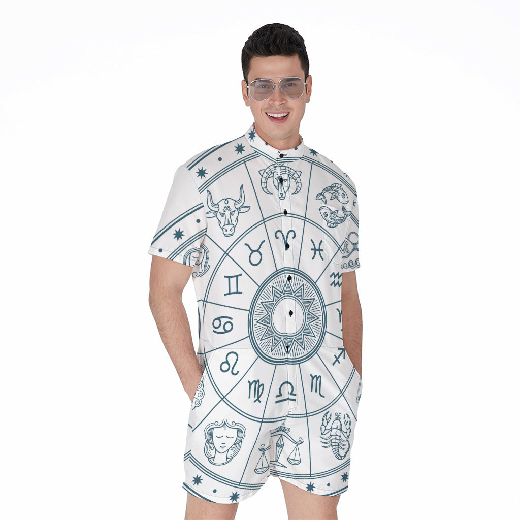 Zodiac Astrology Signs Print Men's Rompers