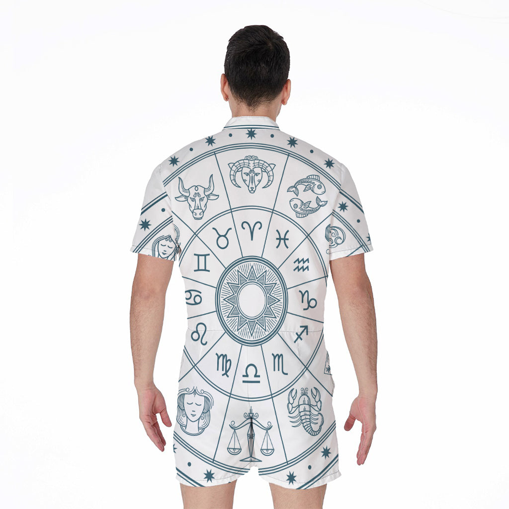 Zodiac Astrology Signs Print Men's Rompers