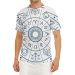 Zodiac Astrology Signs Print Men's Short Sleeve Rash Guard