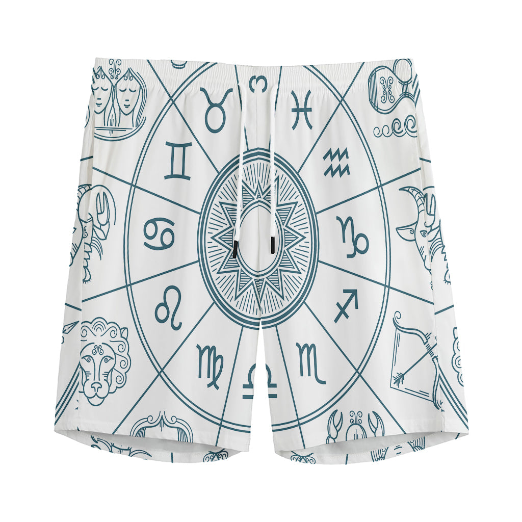 Zodiac Astrology Signs Print Men's Sports Shorts