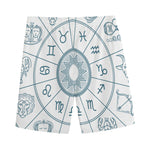 Zodiac Astrology Signs Print Men's Sports Shorts