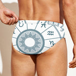 Zodiac Astrology Signs Print Men's Swim Briefs
