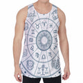Zodiac Astrology Signs Print Men's Velvet Tank Top