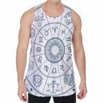 Zodiac Astrology Signs Print Men's Velvet Tank Top