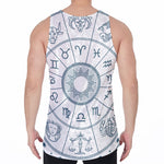 Zodiac Astrology Signs Print Men's Velvet Tank Top