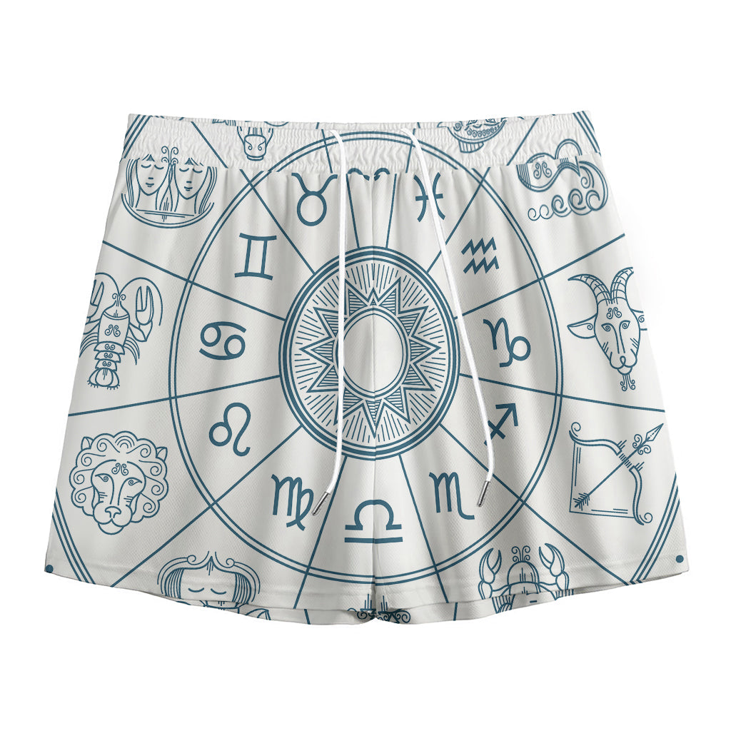 Zodiac Astrology Signs Print Mesh Shorts