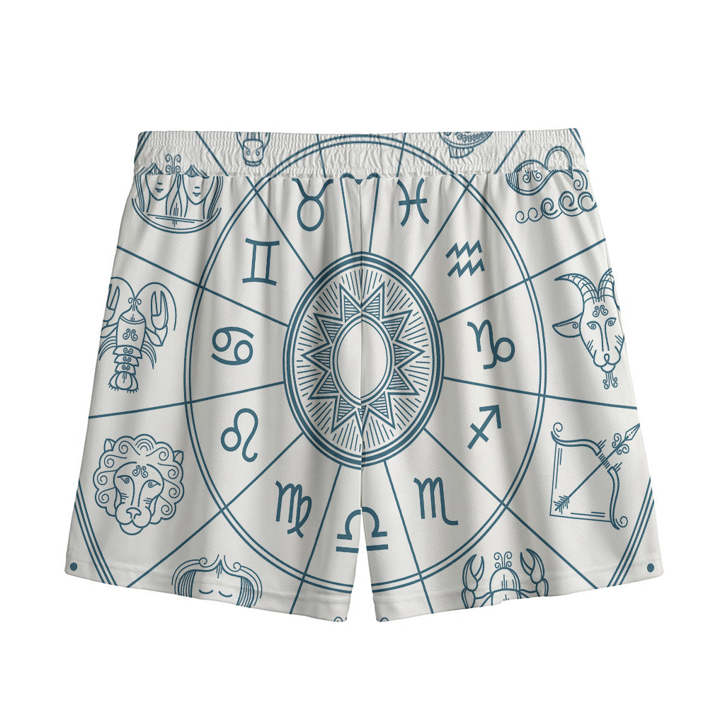 Zodiac Astrology Signs Print Mesh Shorts