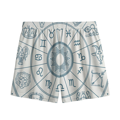 Zodiac Astrology Signs Print Mesh Shorts