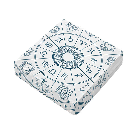 Zodiac Astrology Signs Print Outdoor Seat Cushion Cover