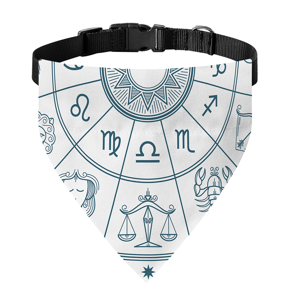 Zodiac Astrology Signs Print Over The Collar Dog Bandana